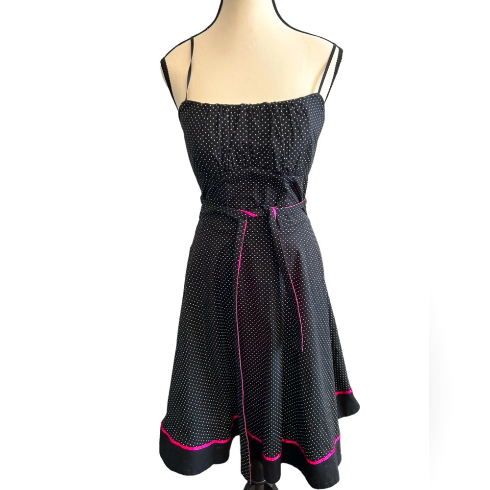 RETRO RUBY ROX Polka Dot Midi Swing Dress Size 8